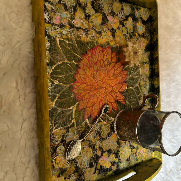 Hand painted wooden tray by Mary Snoddon Art - Picture 5 of 7